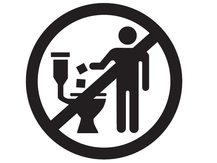 No flush logo
