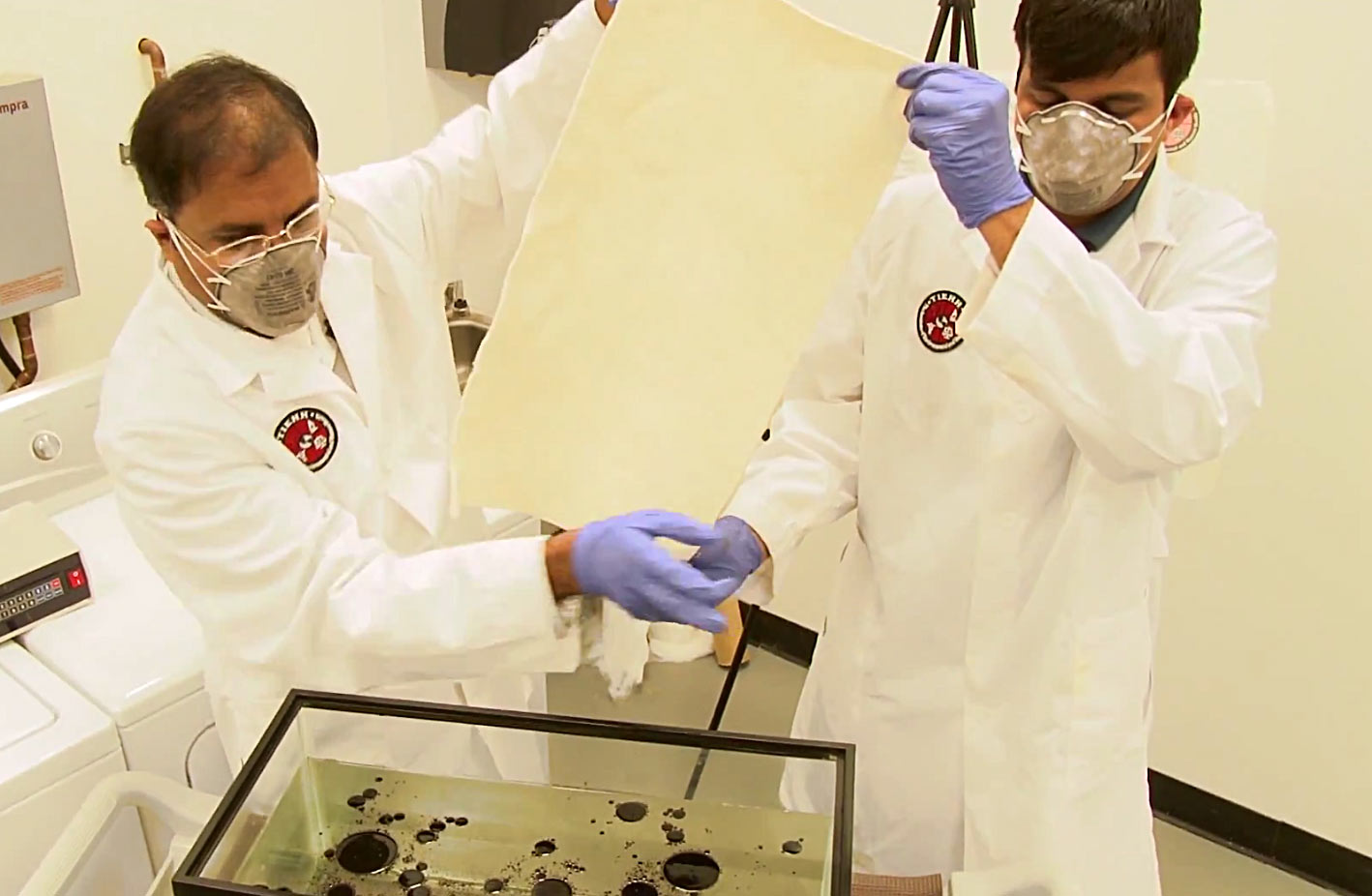 Collaborative research shows finer raw cotton best for oil spill remediation. Image: Texas Tech University.