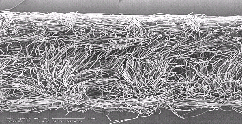 Fibre web cross section of Tenowo Multiknit